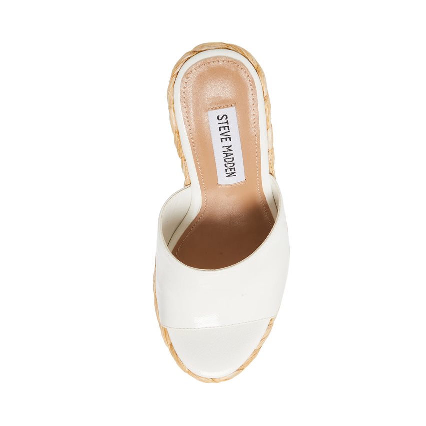 White Steve Madden Tabitha Patent Women's Wedges | PH 6983XCA